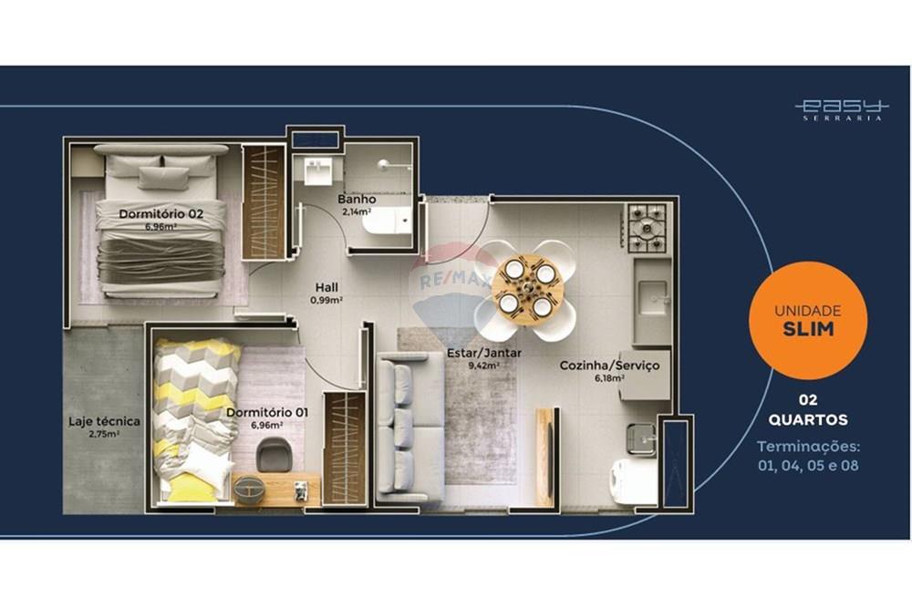 Apartamento - Venda - Maceió , Alagoas - easy planta baixa 2.JPG - 850271243-4