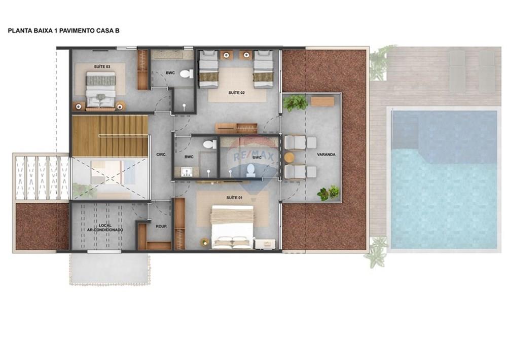 Casa de Condomínio - Venda - Tamandaré , Pernambuco - PB_TIPO_PARATIISI_CASA_B_PAV_1_R00B.jpg - 850251097-17