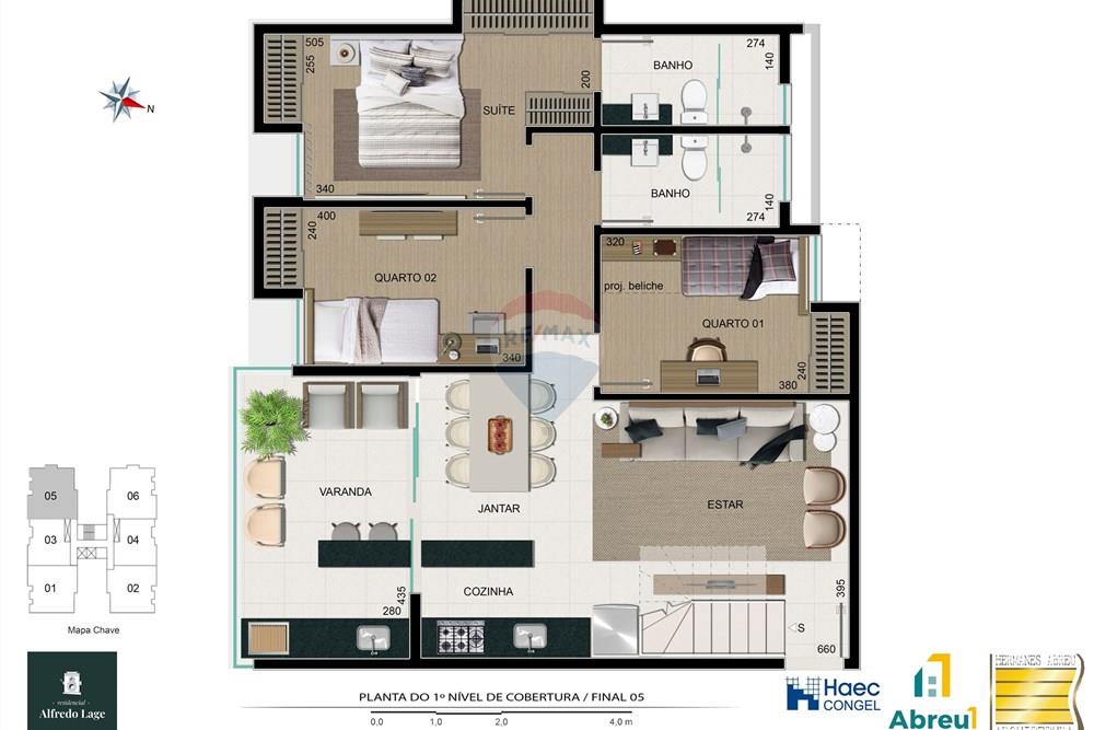 Cobertura - Venda - Juiz de Fora , Minas Gerais - planta-baixa-cobertura-1o-pav--coluna-05 (1).jpg - 860321018-124