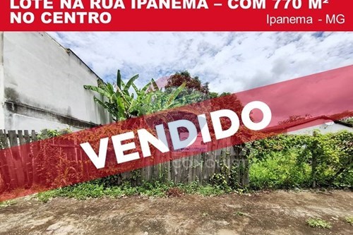 Venda-Terreno-Rua Ipanema , Lote 208E / Qd 11  - Centro , Ipanema , Minas Gerais , 36950000-870451004-112