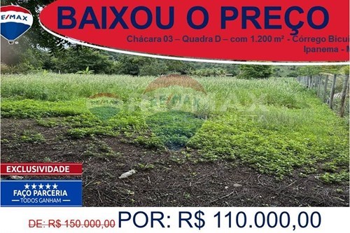 Venda-Chácara / Sítio / Fazenda-Córrego Bicuiba , 03 Qd A  - Zona Rural , Ipanema , Minas Gerais , 36950000-870451001-159