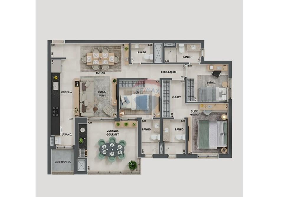 Apartamento - Venda - Uberlândia , Minas Gerais - 306_PLH01_TIPO PADRÃO 116_HR-- (1).jpg - 870381002-165