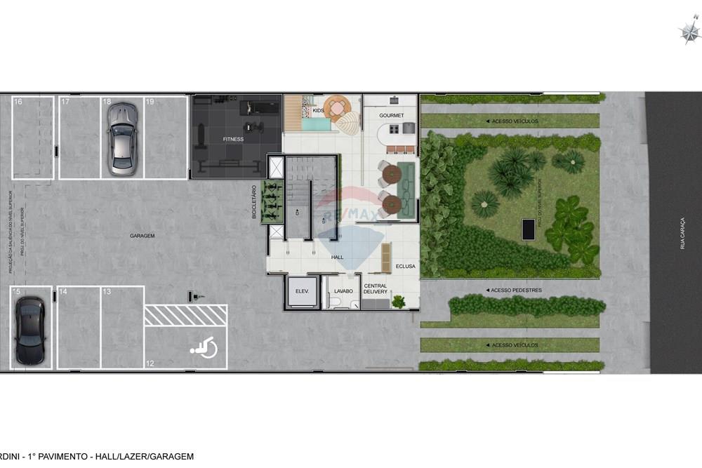 Apartamento - Venda - Belo Horizonte , Minas Gerais - Pardini Nassif - Planta Humanizada 2D - 1° Pavimento.jpg - 870251007-91