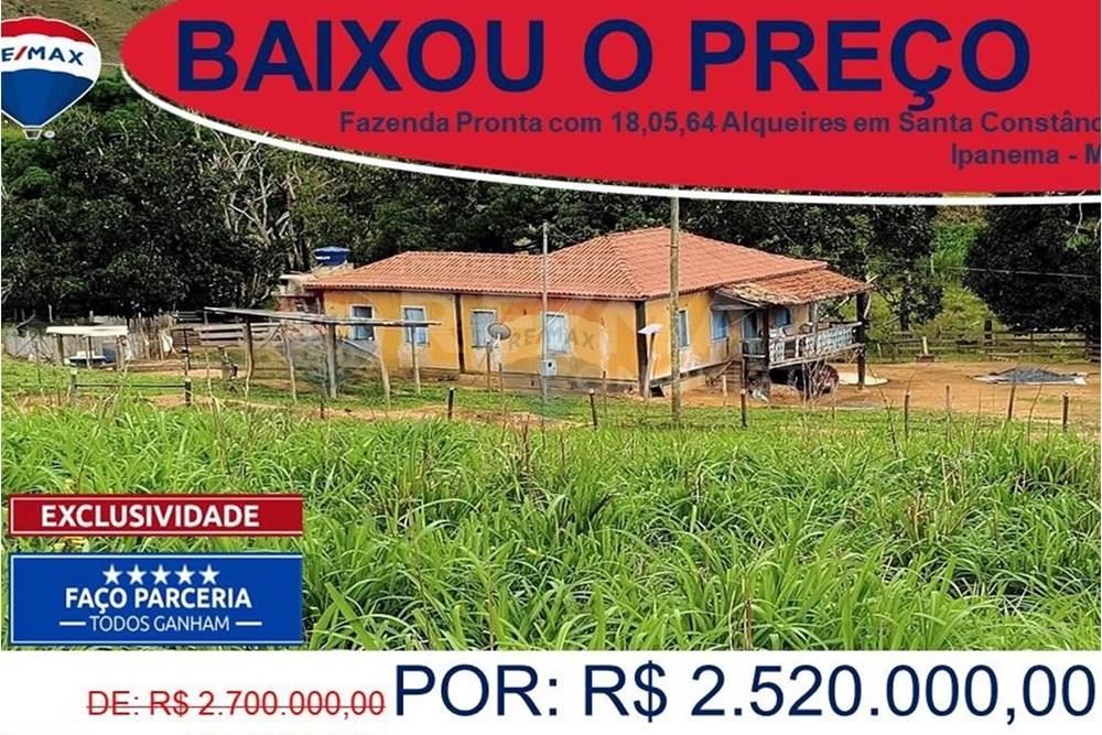 Chácara / Sítio / Fazenda - Venda - Ipanema , Minas Gerais - Imóvel BAIXOU O PREÇO.jpg - 870451013-80