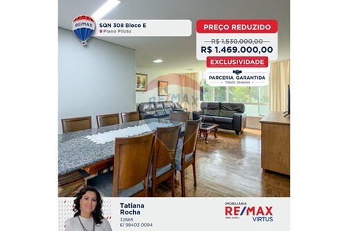 Venda-Apartamento-SQN 308 Bloco E , 101  - Asa Norte , Brasília , Distrito Federal , 70747050-880221073-5