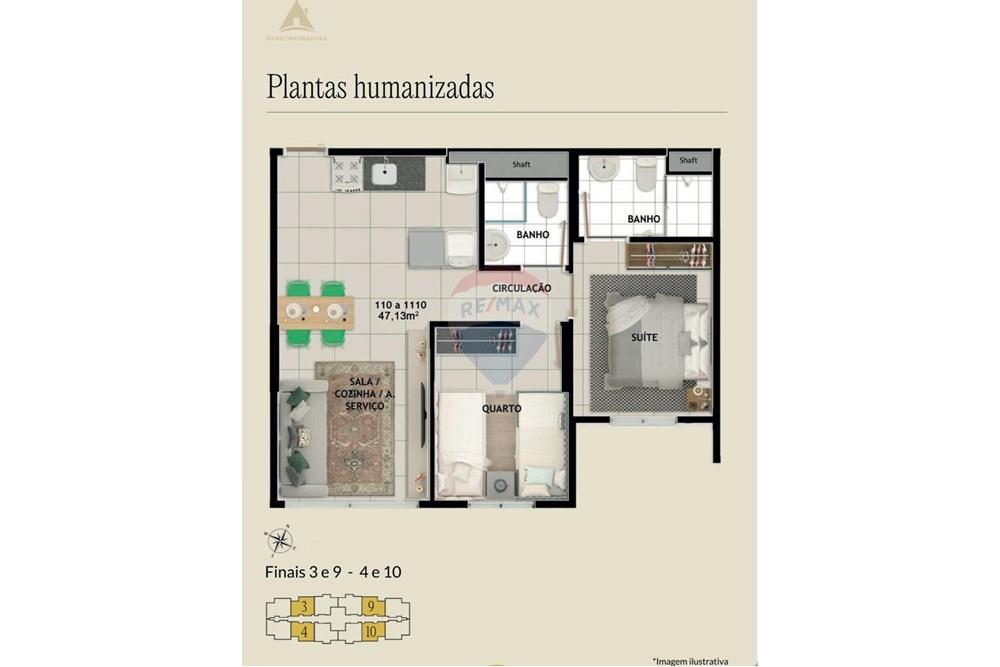Apartamento - Venda - Samambaia , Distrito Federal - 6 - Planta_com_suite.jpg - 880391001-164