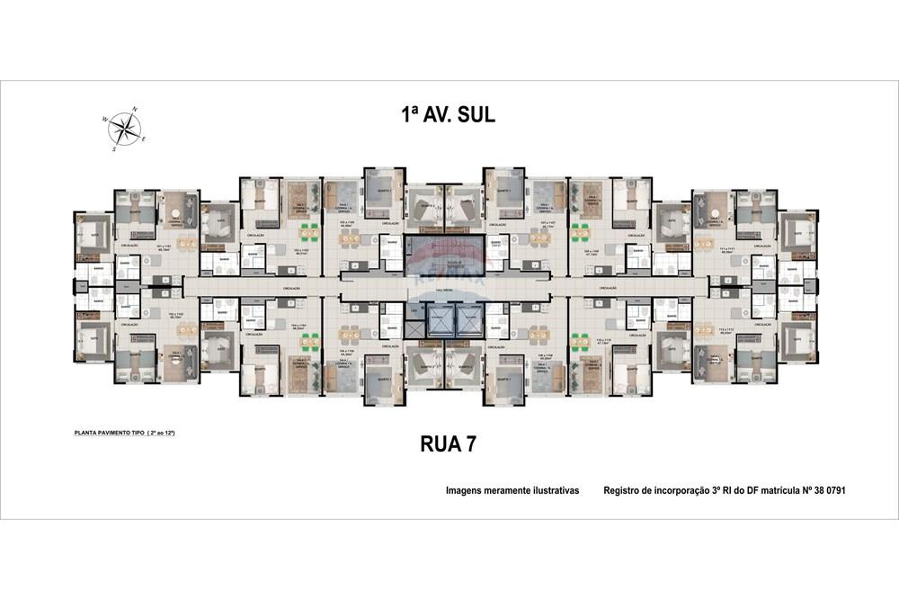 Apartamento - Venda - Samambaia , Distrito Federal - 3 - Planta_pavimento_tipo.jpg - 880391001-164