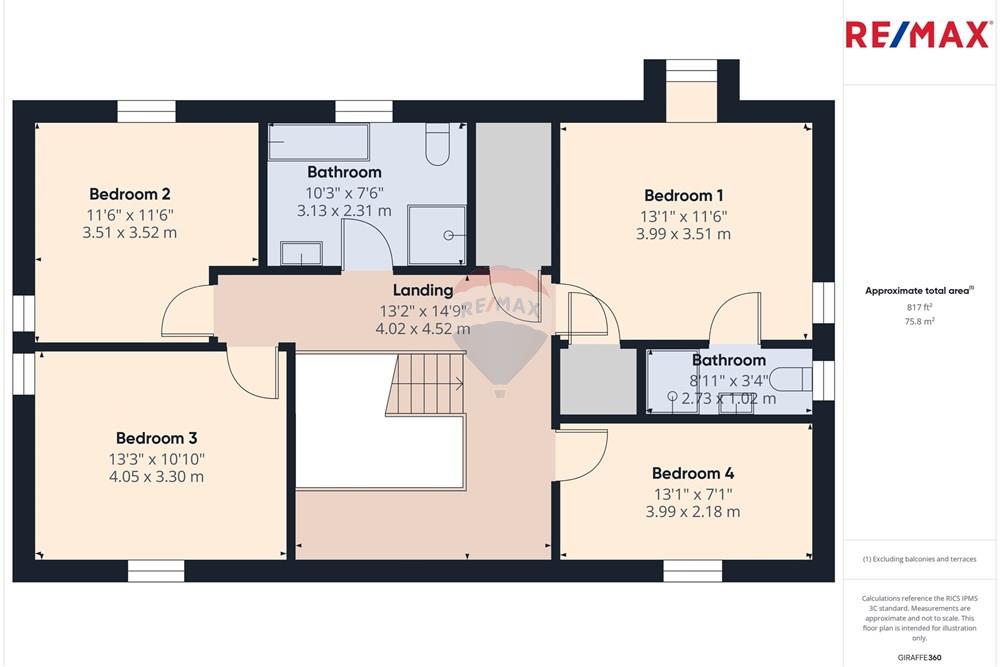 房子 - 待售 - Piltown, Kilkenny - 24. 2nd floor layout plan.jpg - 770821001-1549