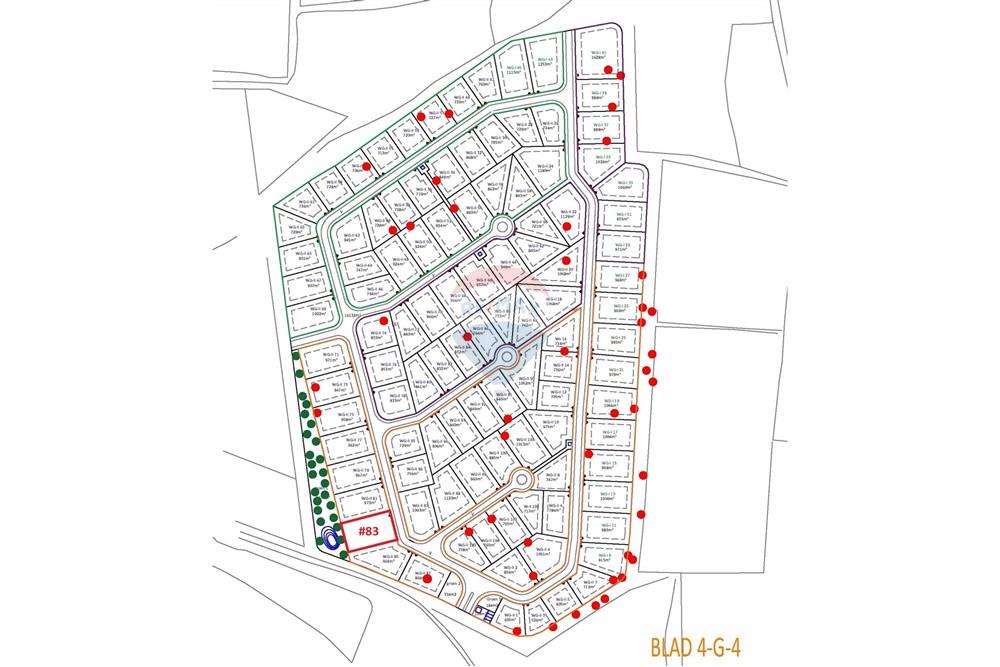 Land - For Sale - Nikiboko, Bonaire, Bonaire - 0. Vista Royal Village Lot Map with mark 83.jpg - 900171001-816