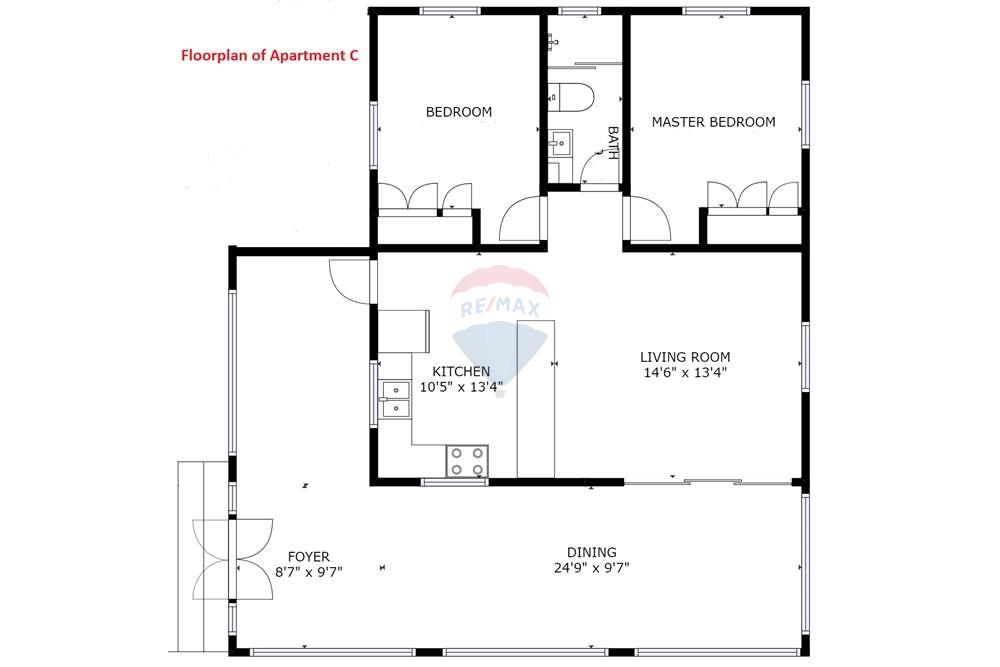 Villa - For Sale - Belnem, Bonaire, Bonaire - Floorplan_2_bedroomVillaC.jpg - 900171001-745