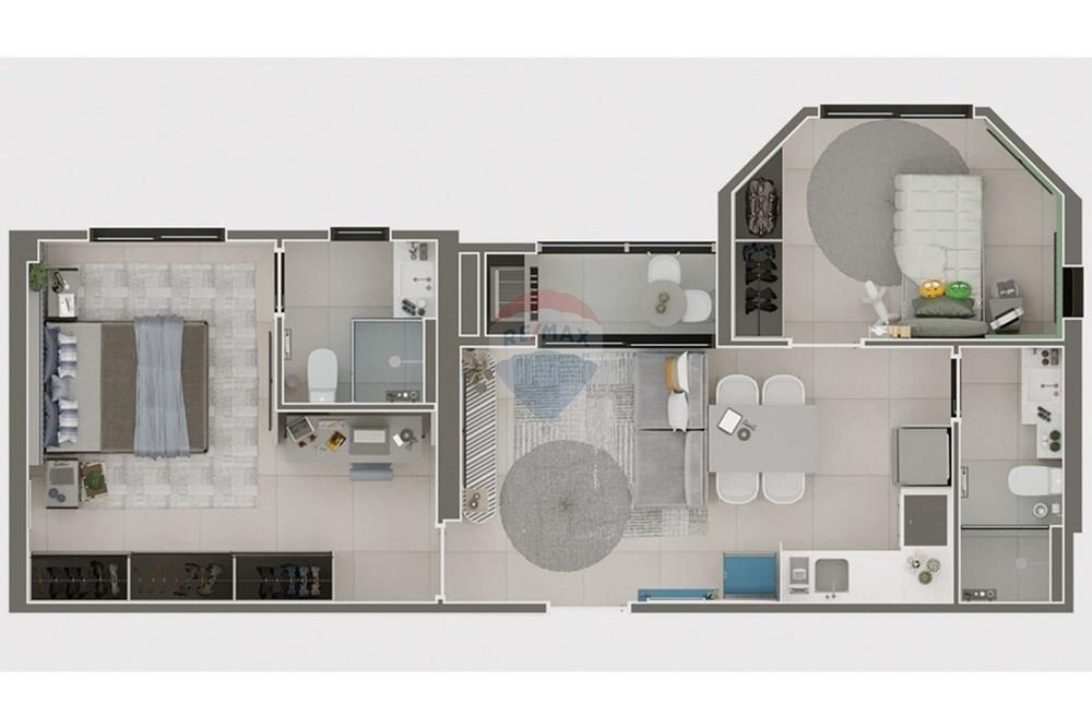 Apartamento - Venda - Foz do Iguaçu , Paraná - Planta Humanizada Meio.jpeg - 960101035-2